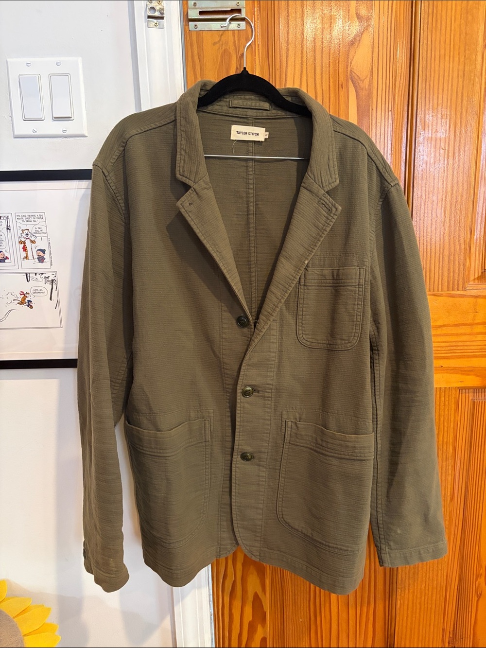 Taylor Stitch Green chore coat